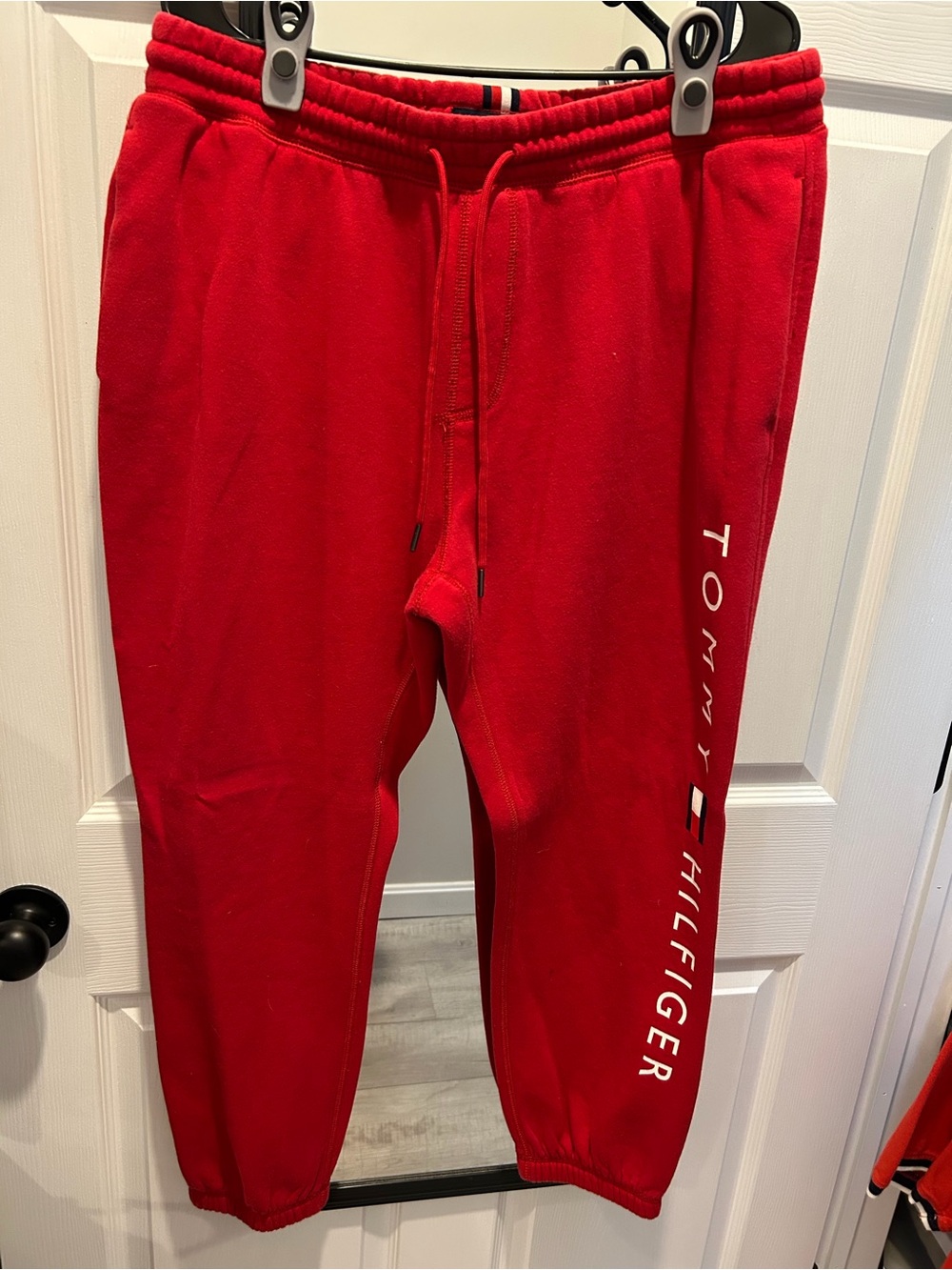 Tommy Hilfiger Bright Red Logo Joggers
